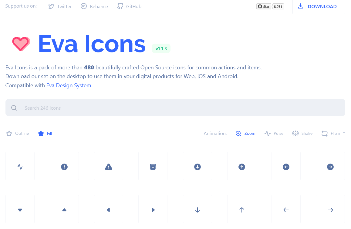 Eva Icons